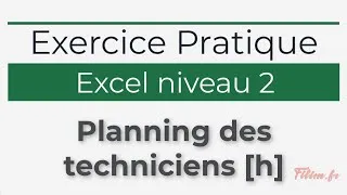 Miniature : Excel - 2 Opérationnel - Planning des techniciens