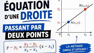 Miniature : L'équation d'une droite passant par deux points (géométrie très simple) abonnez vous 