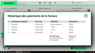 Miniature : Suivi des paiements pour vos factures dans le logiciel Finance D - Tenue de livres simplifiée