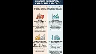 Miniature : Bulletin Marchés - 12 01 2026 - Crise Fed et Records historiques #stockmarket #usa #fed #europe