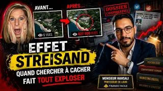 Miniature : Plus tu caches… plus ça explose 😳  L'effet  Streisand expliquée | Finance Facile.