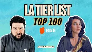 Miniature : On continue de classer le TOP 100 BGG ! Tier List Partie 3 (50 à 21)