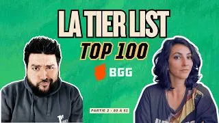 Miniature : On continue de classer le TOP 100 BGG ! Tier List Partie 2 (80 à 51)