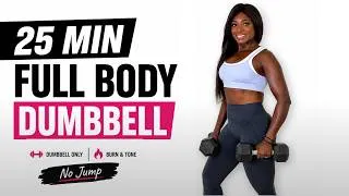 Miniature : 25 MIN FULL BODY DUMBBELL WORKOUT | STRENGTH & TONE | 6 EXERCISES × 3 ROUNDS | AT HOME