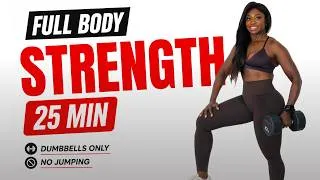 Miniature : 25 MIN FULL BODY STRENGTH WORKOUT 🔥 Build Lean Muscle & Burn Calories | Dumbbells Only