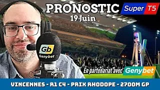 Miniature : 🔴 Pronostic Quinté / Super Top5 Vendredi 19 Juin 2026. Vincennes 🔴 Prix Rhodope