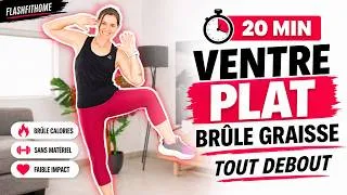 Miniature : 20 Min - Séance BRÛLE GRAISSE & VENTRE PLAT Tout Debout | Marine BIREN - FlashFitHome