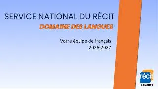 Miniature : Équipe nationale du RÉCIT, domaine des langues (FLE) 2026-27
