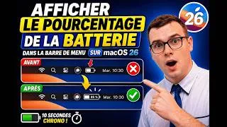 Miniature : Comment afficher le pourcentage de batterie sur macOS 26