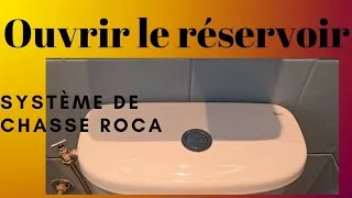 Miniature : Démonter réparer réservoir chasse d'eau WC  bouton poussoir nouveau Roca Zoom #Sedépanner