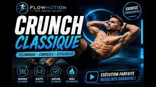 Miniature : CRUNCH CLASSIQUE 🔥 | Exercice Abdos Débutant à Avancé | Renforcement Abdominal à la Maison #abdos 