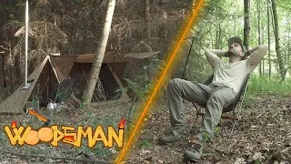 Miniature : PREMIER BIVOUAC SOLO EN FORÊT - TENTE RECHAUD A BOIS ET BONNE BOUFFE