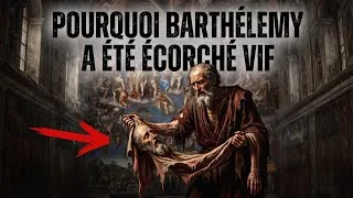 Miniature : La mort la plus atroce de la Bible : Barthélemy écorché vif.