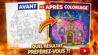 Miniature : Coloriage Citrouille Magique 🎃 Techniques Faciles aux Crayons & Surligneurs