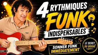 Miniature : 🎸 4 RYTHMIQUES FUNK OBLIGATOIRES A CONNAITRE
