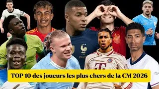 Miniature : TOP 10 joueurs les plus Chers | CM 2026 #worldcup #football #coupedumonde 