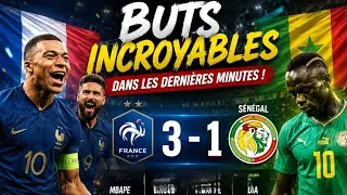 Miniature : Résumé du match 🇫🇷 FRANCE 3-1 SÉNÉGAL 🇸🇳 | DES BUTS INCROYABLES DANS LES DERNIÈRES MINUTES !