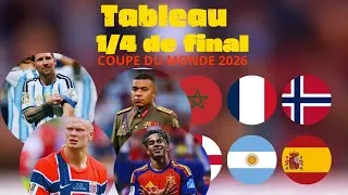 Miniature : 🚨 1/4 de Finale Coupe du Monde 2026: Le Tableau OFFICIEL est Disponible !