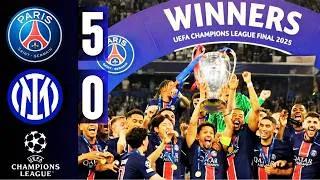 Miniature : Paris Saint-Germain 5-0 Inter Milan | FINALE HISTORIQUE Ligue des Champions 2025 🏆 | Résumé &  Buts