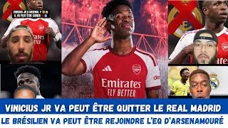 Miniature : 🚨 VINÍCIUS JR À ARSENAL ? LE BRÉSILIEN POURRAIT QUITTER LE REAL MADRID DÈS CETTE SAISON 😱🔥