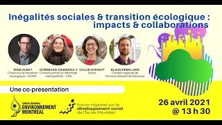 Miniature : Inégalités sociales et transition écologique 2021