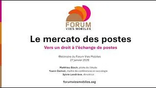 Miniature : Webinaire de présentation du mercato des postes | 27 janvier 2026