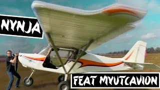 Miniature : En ULM Nynja, avec mon 100e abonné! On se fait secouer par les turbulences à La Ramière!