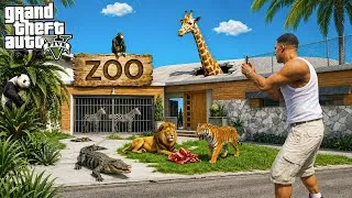 Miniature : Franklin Transforme sa Maison en ÉNORME Zoo (Lion, Ours, Lynx) | GTA 5 Mods
