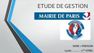 Miniature : Modèle diaporama - oral étude de gestion.