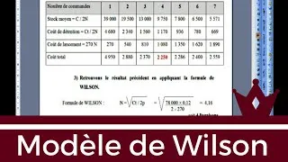 Miniature : Modèle De Wilson || Résumé et Application