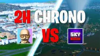 Miniature : Qui construit la MEILLEURE ville en 2h ? | Fradé vs @SKY_BIDOU