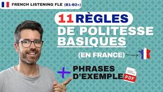 Miniature : 11 règles de politesse basiques à respecter en France + phrases types | Intermediate learners FLE