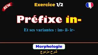 Miniature : #Préfixe #négatif   IN- et ses variantes . Règles d'orthographe  #Dérivation  • 1/2 •