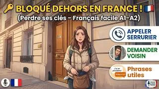 Miniature : 🔑 Bloqué dehors en France 🇫🇷 (Perdre ses clés – Français facile A1–A2)