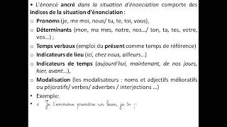Miniature : Enonciation: énoncé coupé et énoncé ancré