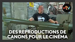 Miniature : Cinéma : 2 reproductions de canons produits dans la Marne dans le film "La Bataille de Gaulle"