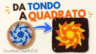 Miniature : Da Tondo a Quadrato ✨ Tutorial Uncinetto 2 in 1