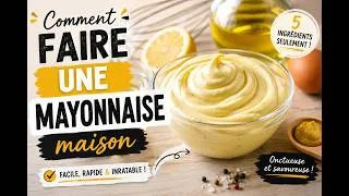 Miniature : 🥚 Comment faire une mayonnaise maison facile et onctueuse en 2 minutes !