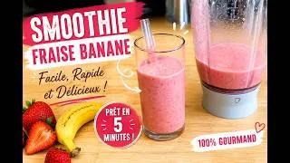Miniature : 🍓 Smoothie Fraise Banane Maison 🥤 La Recette Facile, Rapide et Délicieuse !