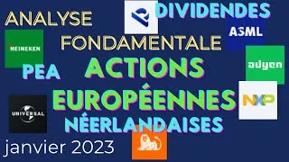Miniature : Analyse Fondamentale d'actions européennes, néerlandaises - partie 1 (PEA, Bourse, Dividendes, CTO)