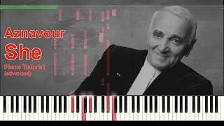 Miniature : Aznavour - She (Advanced) -- Piano Tutorial