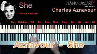 Miniature : Aznavour - She  --  Leçon de piano