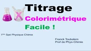 Miniature : Titrage colorimétrique  ;  Exercice corrigé de première générale (1re Spécialité Physique Chimie)