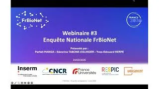 Miniature : Webinaire FrBioNet n°3 : Présentation de l'enquête nationale de cartographie des biocollections