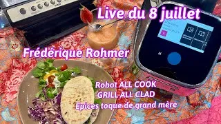 Miniature : 8/7: pita gyros TOQUE DE GRAND MÈRE  , granité de melon-fraises robot ALL COOK et GRILL ALL CLAD 