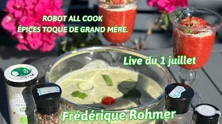 Miniature : 1/7: Tu aimes la fraîcheur ?? Une soupe de courgette et un cappuccino de fraises !! 