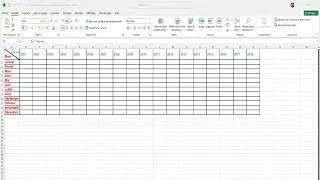 Miniature : Comment faire une séparation diagonale des entêtes de lignes et de colonnes dans un tableau Excel