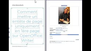 Miniature : Comment mettre un entête de page uniquement en 1ère page d'un document sur OpenOffice Writer