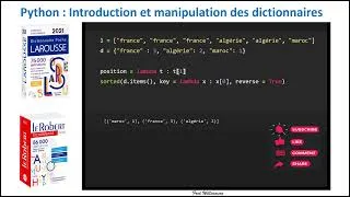 Miniature : Python : Introduction et manipulation des dictionnaires