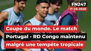 Miniature : Coupe du monde. Le match Portugal - RD Congo maintenu malgré une tempête tropicale